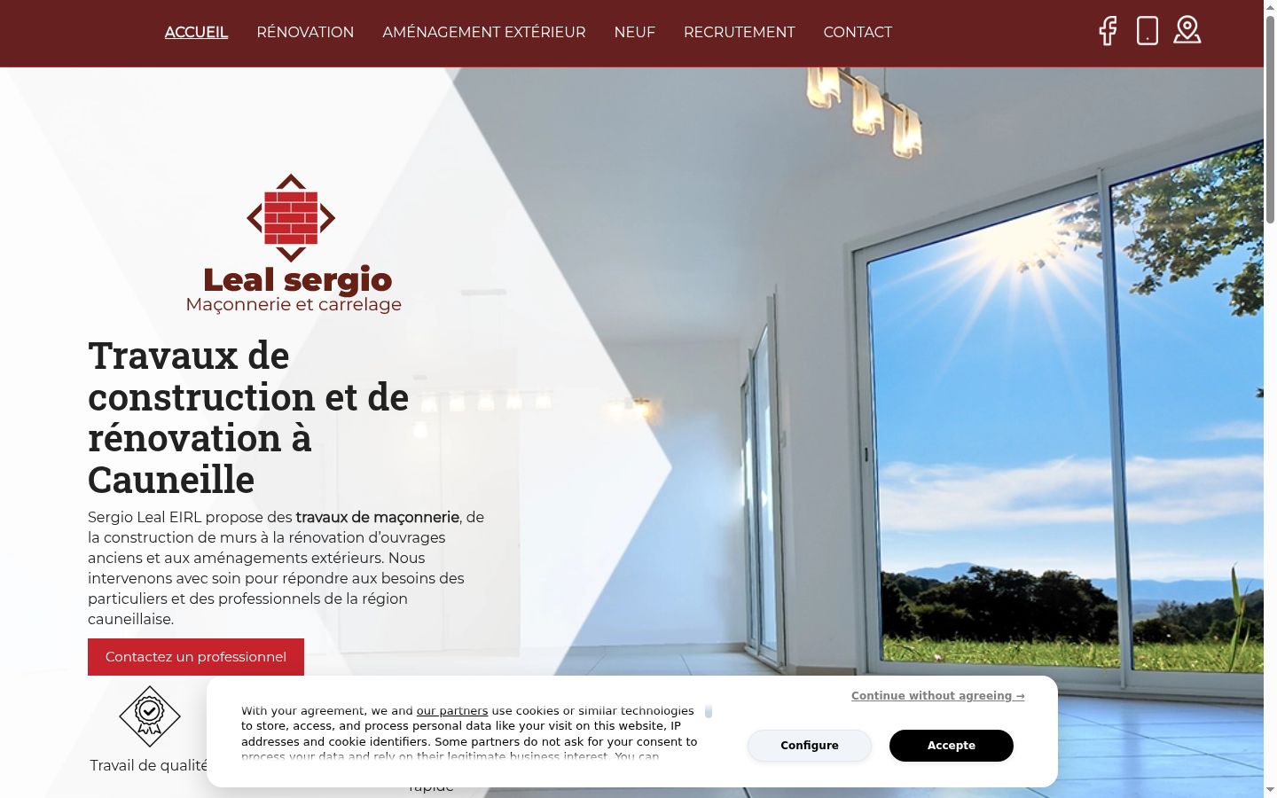 Screenshot tal-banner tal-kunsens muri qabel kwalunkwe interazzjoni