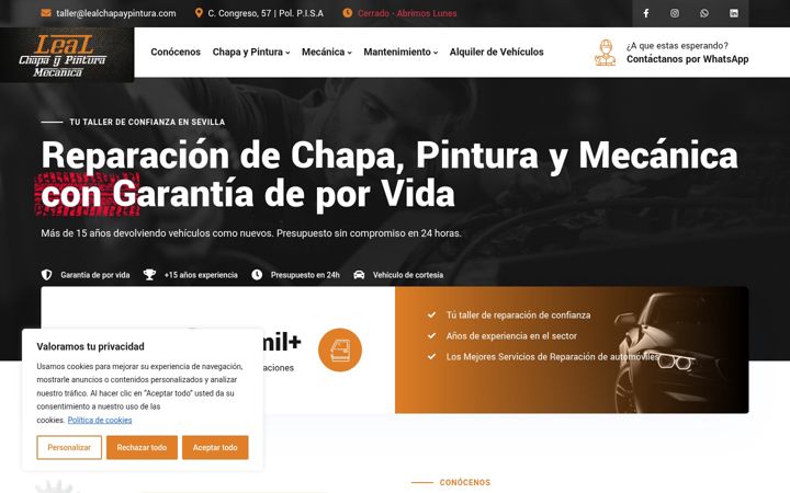 Screenshot of lealchapaypintura.com