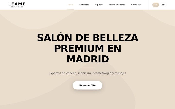 Screenshot of leamebeautyzone.com