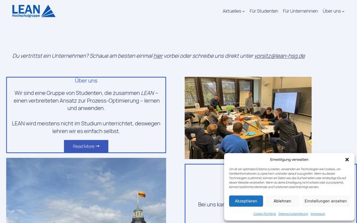 Screenshot of lean-hsg.de