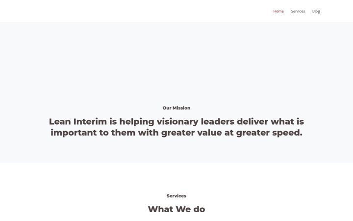Screenshot of lean-interim.com