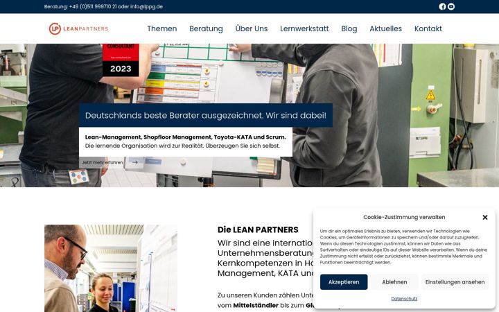 Screenshot of lean-partners.de