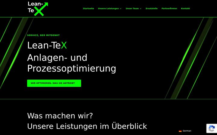 Screenshot of lean-tex.de