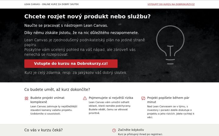Screenshot of leancanvas.cz