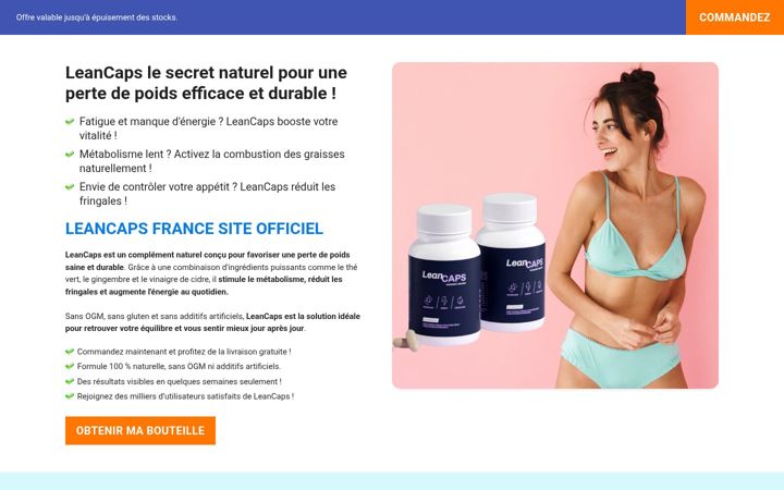 Screenshot of leancapsfrance.net