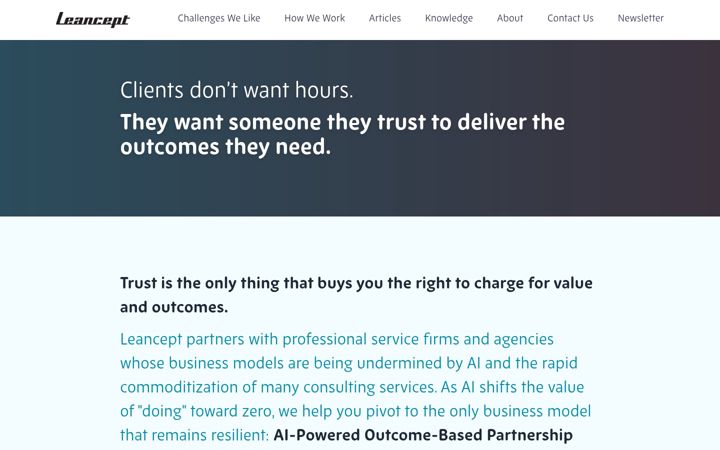 Screenshot of leancept.com