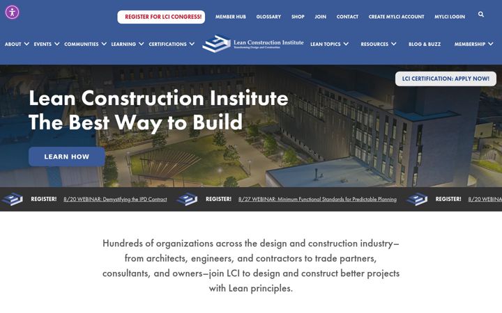 Screenshot of leanconstruction.org