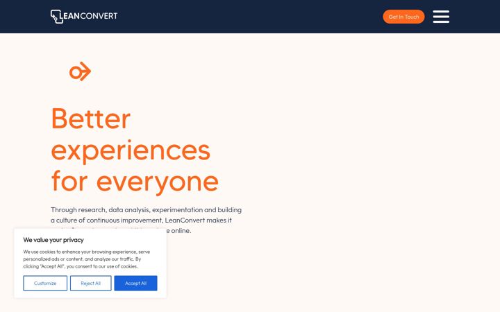 Screenshot of leanconvert.com
