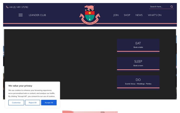 Screenshot of leander.co.uk