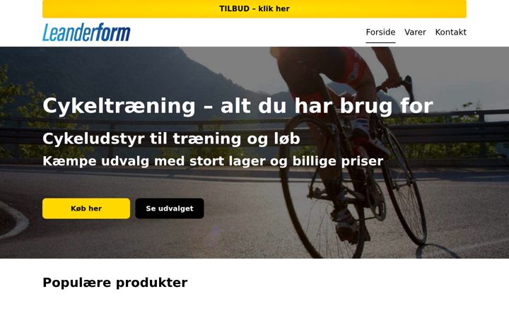 Screenshot of leanderform.dk