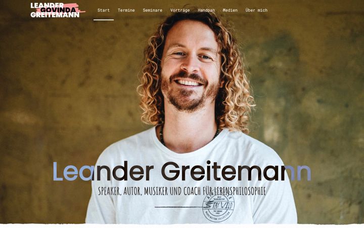 Screenshot of leandergovinda.com