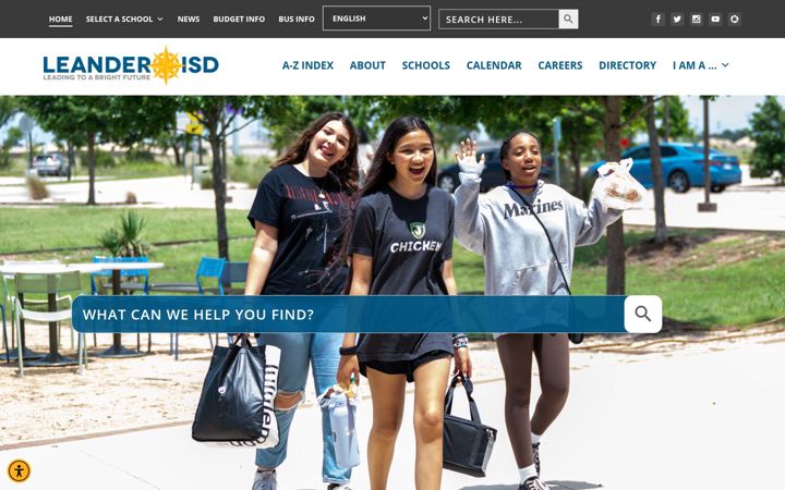 Screenshot of leanderisd.org