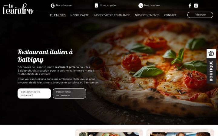 Screenshot of leandropizza42.fr