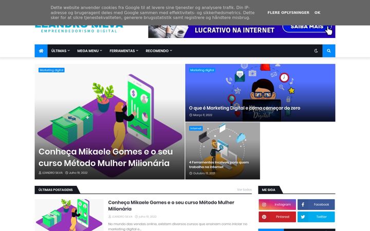 Screenshot of leandrosilvamkt.com.br