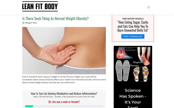 Screenshot of leanfitbody.com