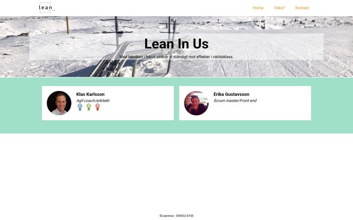 Screenshot of leaninus.se