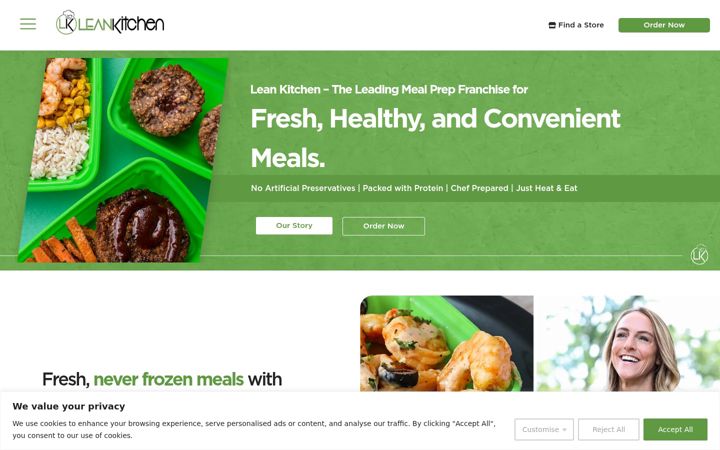 Screenshot of leankitchenco.com