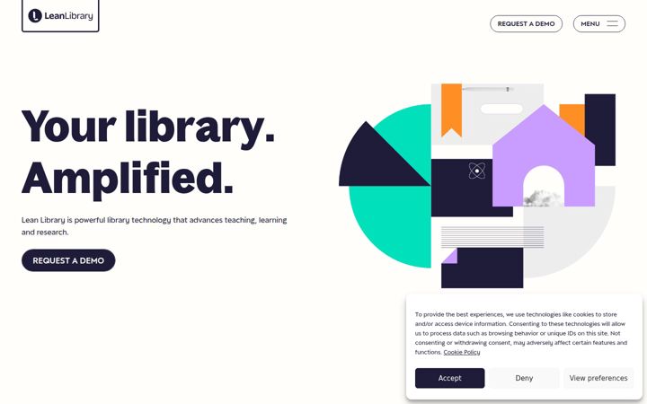 Screenshot of leanlibrary.com