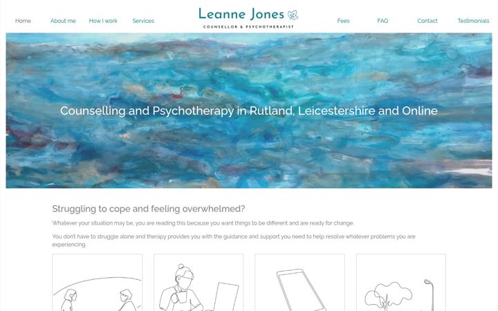 Screenshot of leannejonestherapy.co.uk
