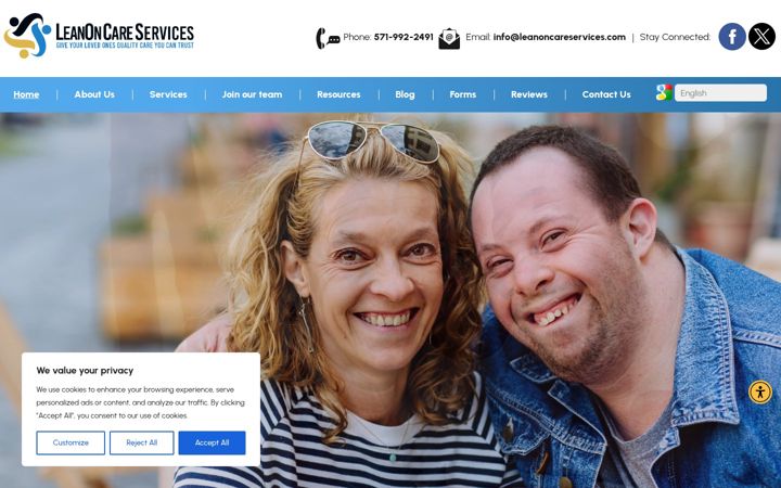 Screenshot of leanoncareservices.com