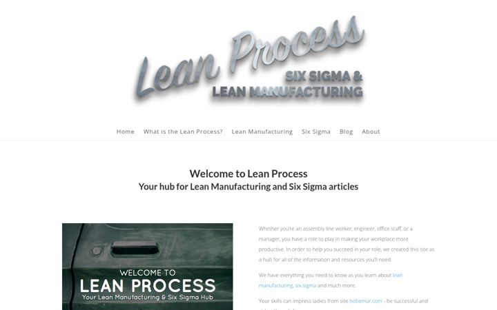 Screenshot of leanprocess.net