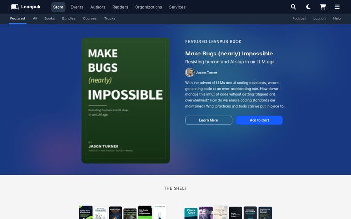 Skjermbilde av leanpub.com