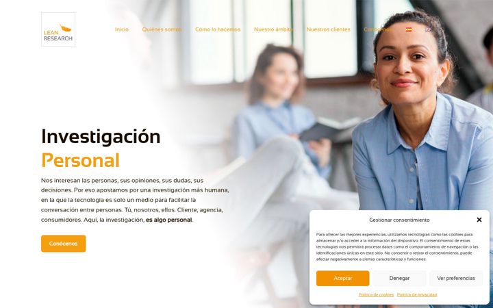 Screenshot of leanresearch.es