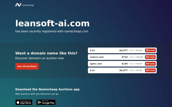 Screenshot of leansoft-ai.com