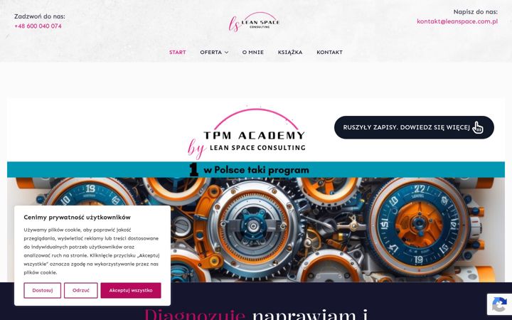 Screenshot of leanspace.com.pl