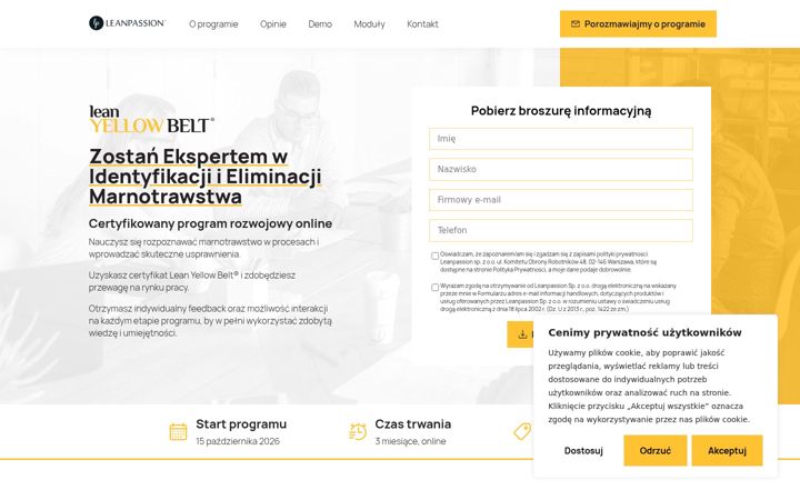 Screenshot of leanyellowbelt.pl
