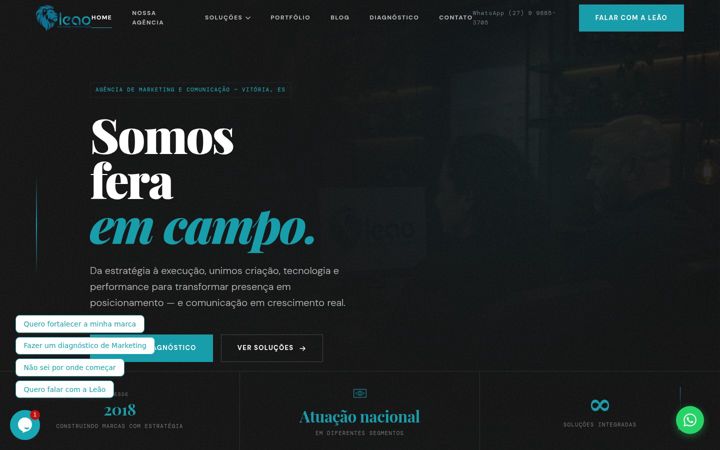 Screenshot of leaoagenciaweb.com.br