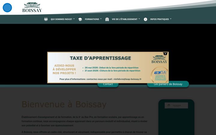 Screenshot of leap-boissay.fr