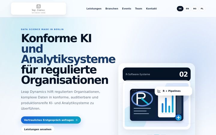 Screenshot of leap-dynamics.com