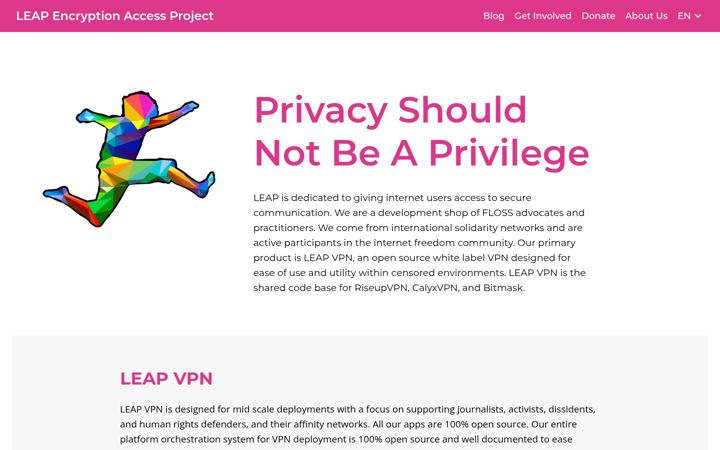 Screenshot of leap.se