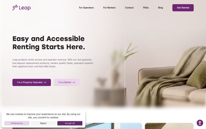 Screenshot of leapeasy.com