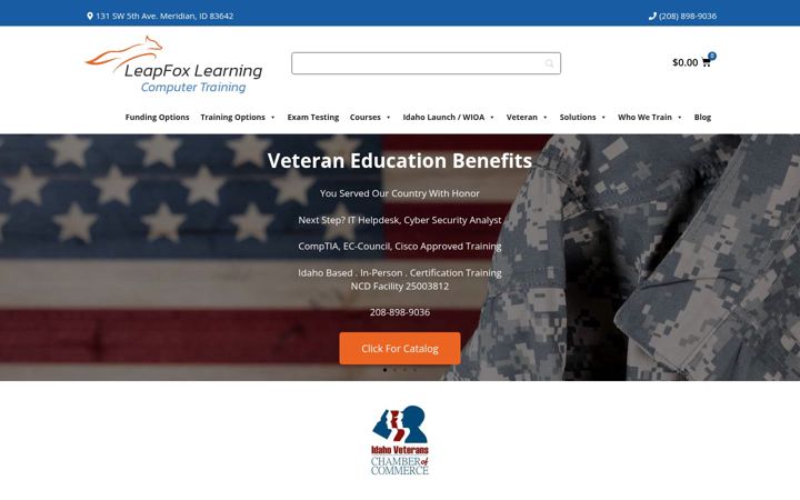 Screenshot of leapfox.net
