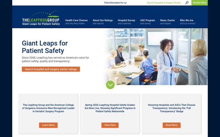 Screenshot of leapfroggroup.org