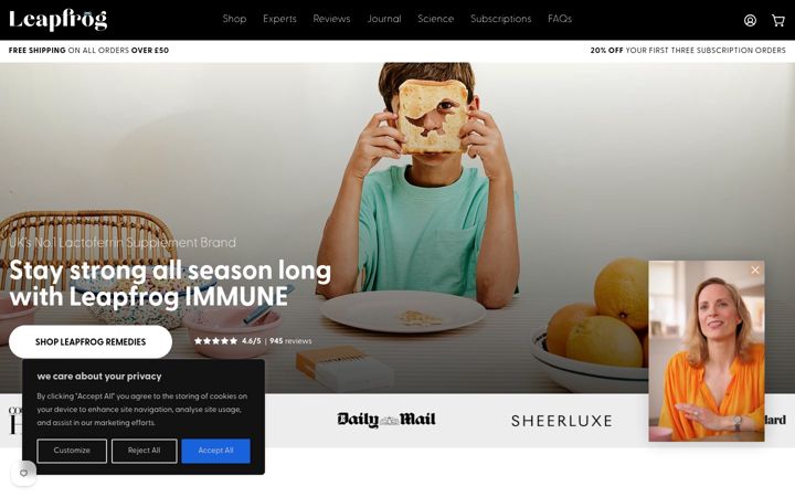 Screenshot of leapfrogremedies.com
