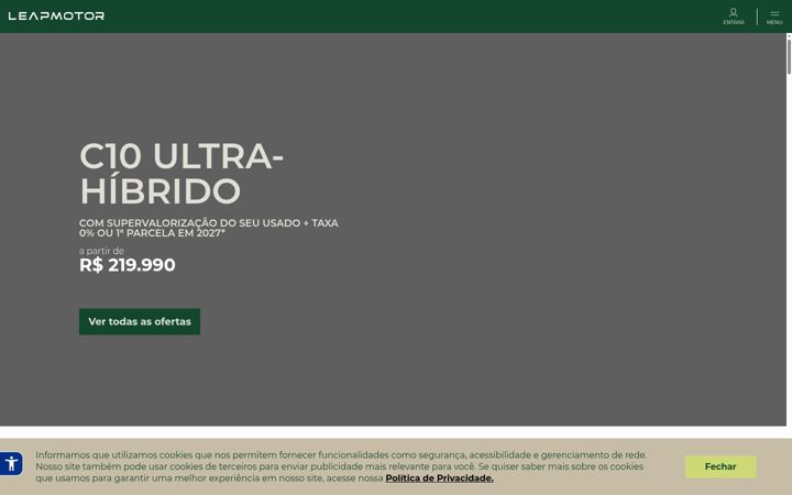 Screenshot of leapmotor.com.br