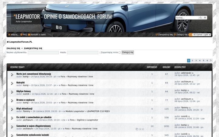 Screenshot of leapmotorforum.pl