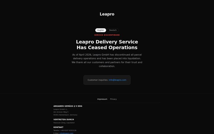 Screenshot of leapro.com