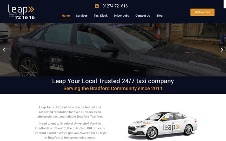 Screenshot of leaptaxis.co.uk