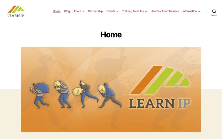 Screenshot of learn-ip.eu