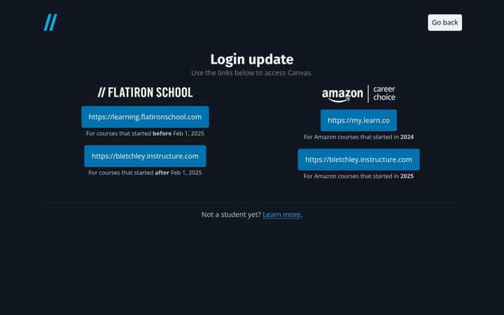 Captură de ecran a learn.co
