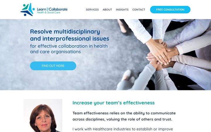 Screenshot of learn2collaborate.co.uk