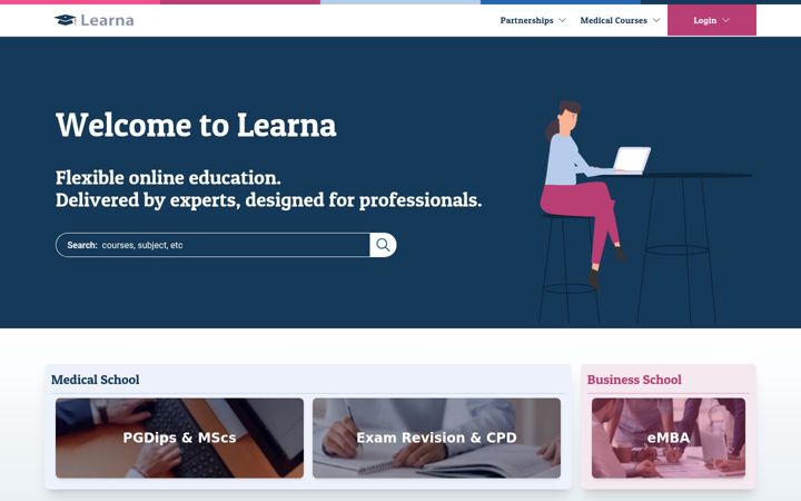 Screenshot of learna.ac.uk