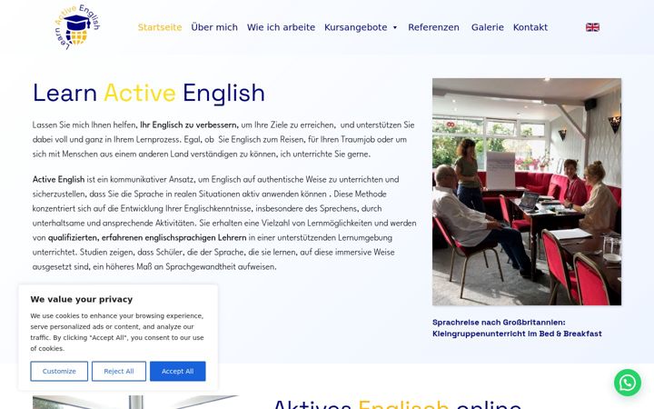 Screenshot of learnactiveenglish.com