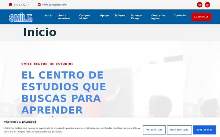 Screenshot of learnandsmile.es