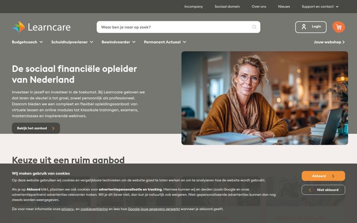 Screenshot of learncare.nl
