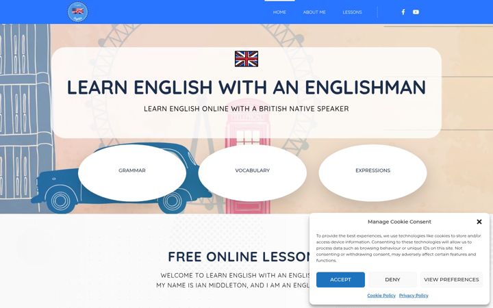 Screenshot of learnenglishwithanenglishman.com